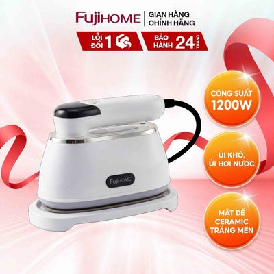 Bàn là hơi nước cầm tay gấp gọn Fujihome SI200CW Công suất 1200W, Bàn ủi khô, ủi hơi đa năng