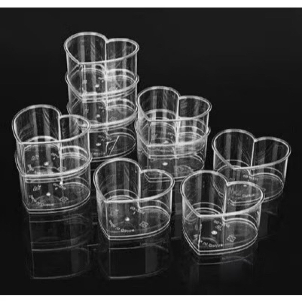 50 Ly tim 145ml đựng bánh mousse - ly tim đựng bánh lạnh mix vị - Ly tim 7745 đựng bánh tiramisu