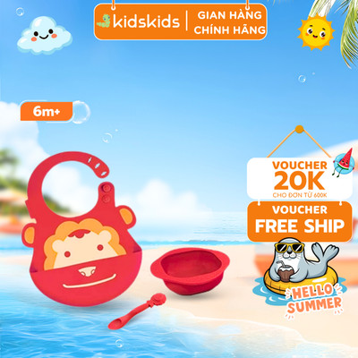 Bộ Đồ Dùng Ăn Dặm Silicon Baby Marcus & Marcus, Cho Bé Từ 6 Tháng - Marcus