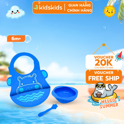 Bộ Đồ Dùng Ăn Dặm Silicon Baby Marcus & Marcus, Cho Bé Từ 6 Tháng - Lucas