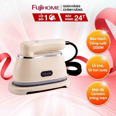 Bàn là hơi nước gấp gọn Fujihome SI200DC Bàn ủi khô, hơi phù hợp nhiều loại vải công suất 1200w