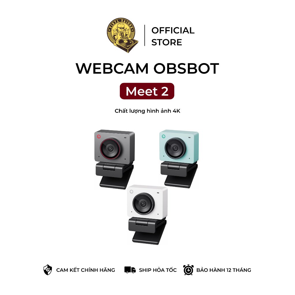 Webcam thông minh OBSBOT Meet 2 hình ảnh 4K | Bảo hành 12 tháng