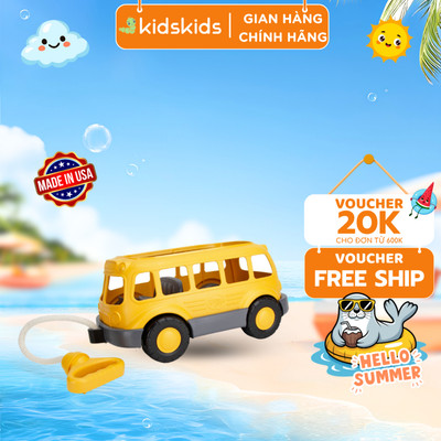 Đồ Chơi Xe School Bus Có Dây Kéo Green Toys Cho Bé Từ 18 Tháng