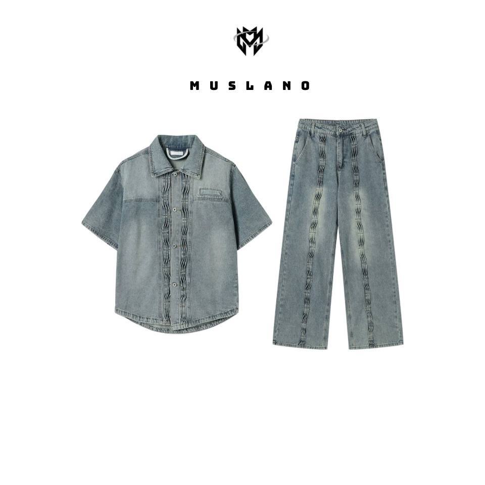 MÃ B253 BỘ JEAN DENIM by Muslano Fashion