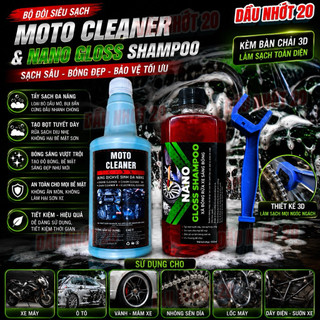 [Mẫu mới] Chai tẩy rửa đa năng Moto cleaner sức mạnh tân tiến hơn 30% mẫu cũ Tặng Kèm Xà Bông Bàn chải 3D
