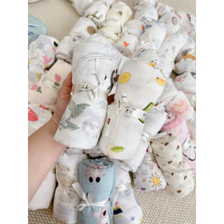 Khăn Aden Sợi Tre 2 Lớp Siêu Mềm Mịn Thoáng Khí Cho Bé