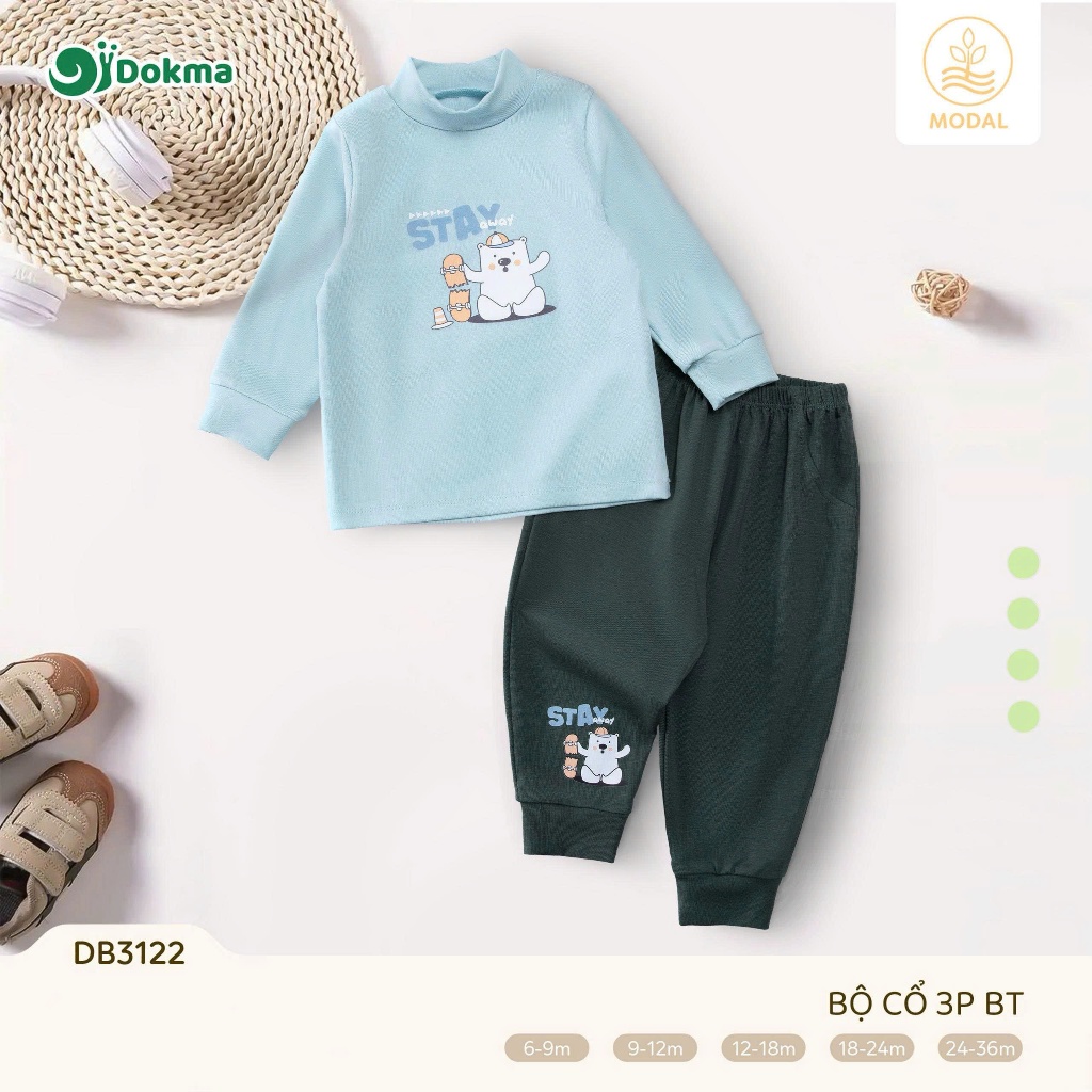 (8-13kg, 6-36M) Bộ Dài Tay Dokma Cho Bé Xinh Xắn DB3161 DB3228 DB3122 DB3123 DB3167