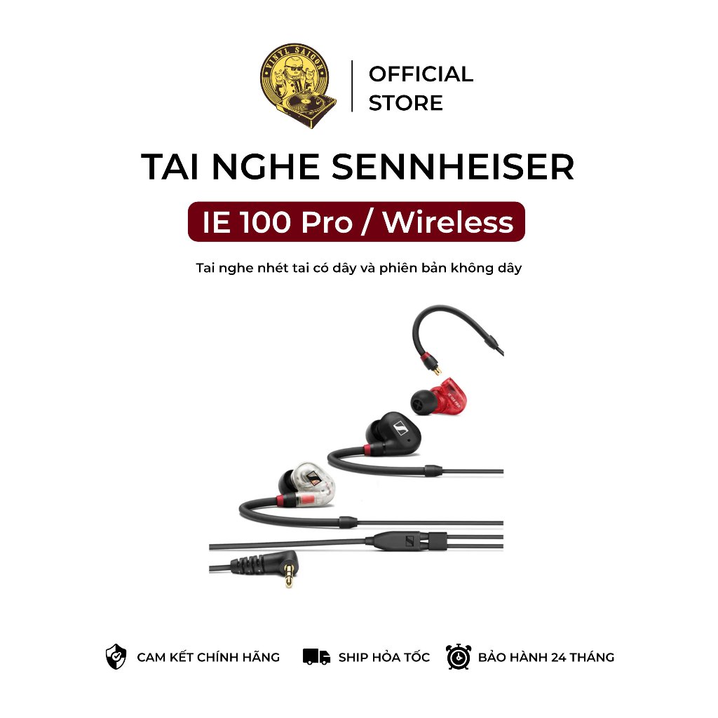 Tai nghe nhét tai có dây Sennheiser IE 100 / IE 100 Pro Wireless | Bảo hành 24 tháng