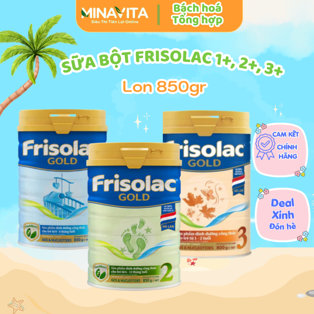 Sữa bột Frisolac Gold 1+,2+,3+ 850g /1.4kg
