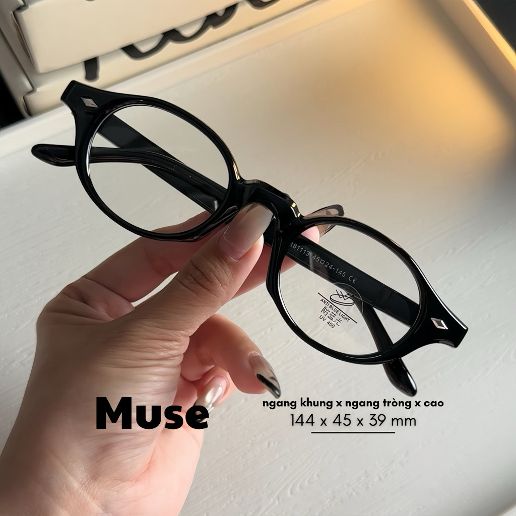 [ Muse ] Gọng kính oval Muse. Dáng kính trung bình, phù hợp mặt nhỏ và vừa. Hidi Studio Eyewear