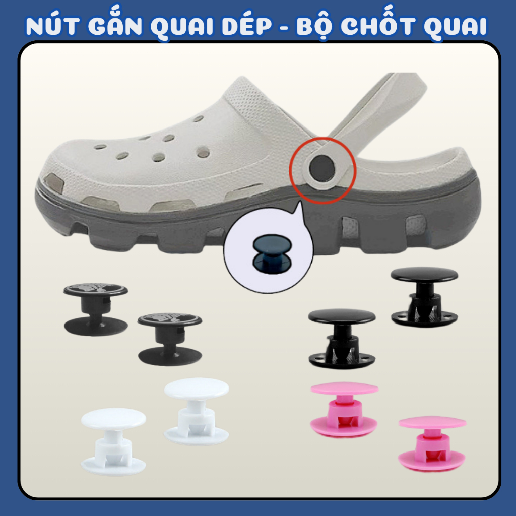 Bộ chốt đóng quai dép mẫu mới độ cứng cao bền bỉ, khóa cài quai dép sục size phù hợp cho đa số dép