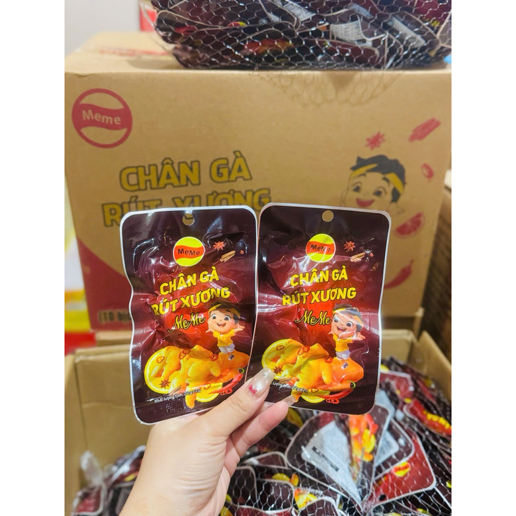 Combo 10 Gói Chân Gà Rút Xương Meme Gói 22gram