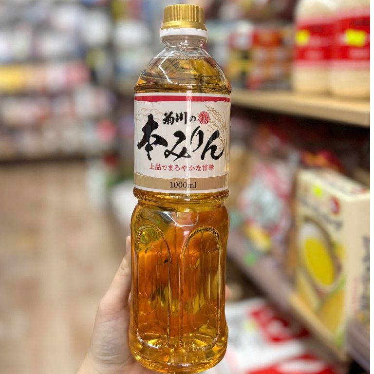 Rượu ngọt nấu ăn Hon mirin 1L Kikugawa  Nhật Bản