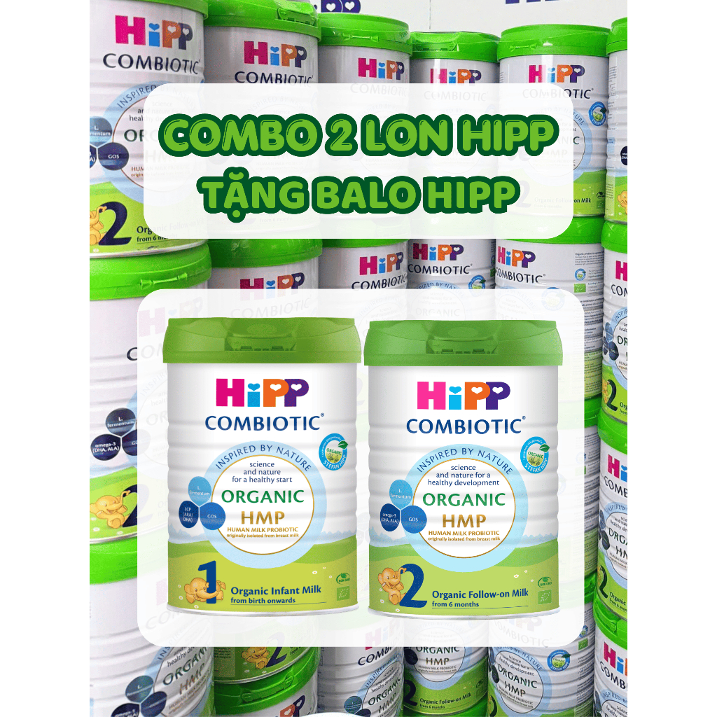[COMBO 2 LON-KÈM QUÀ] - Sữa Bột HiPP Organic Combiotic 800g