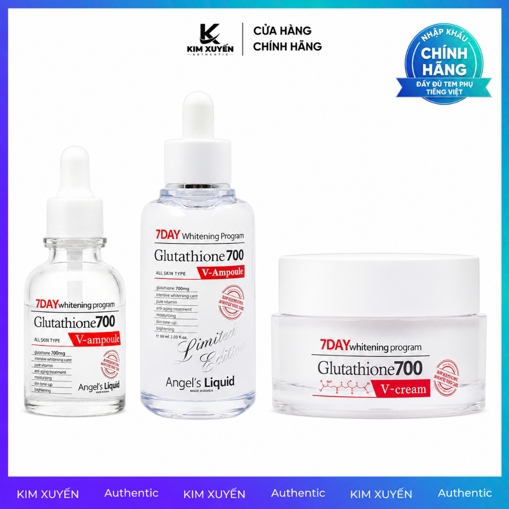 [7DAY] Serum - Kem dưỡng Angel's Liquid Glutathione 7Day 700 V-Ampoule 30ML / 50ML / 60ML