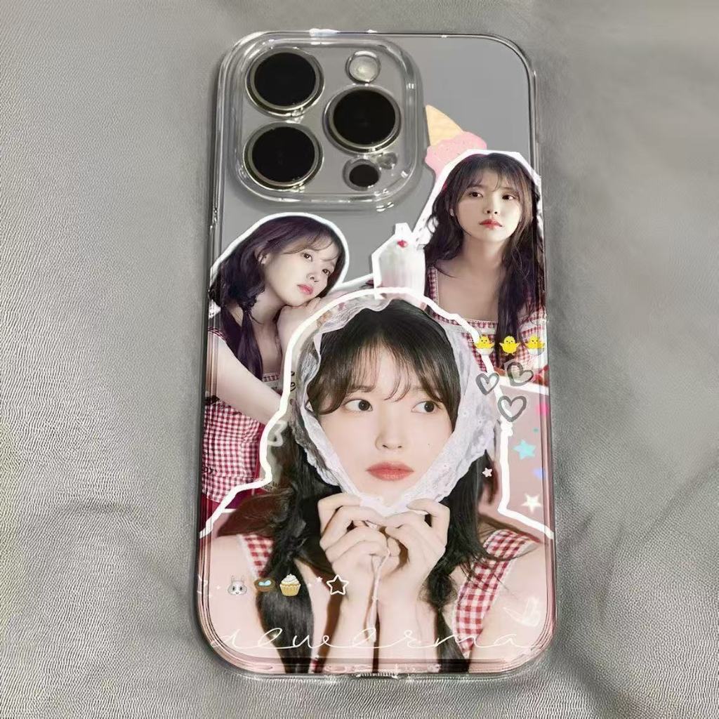 Ốp lưng iPhone 17 Pro Max họa tiết IU Lee Ji Eun phong cách idol trong suốt