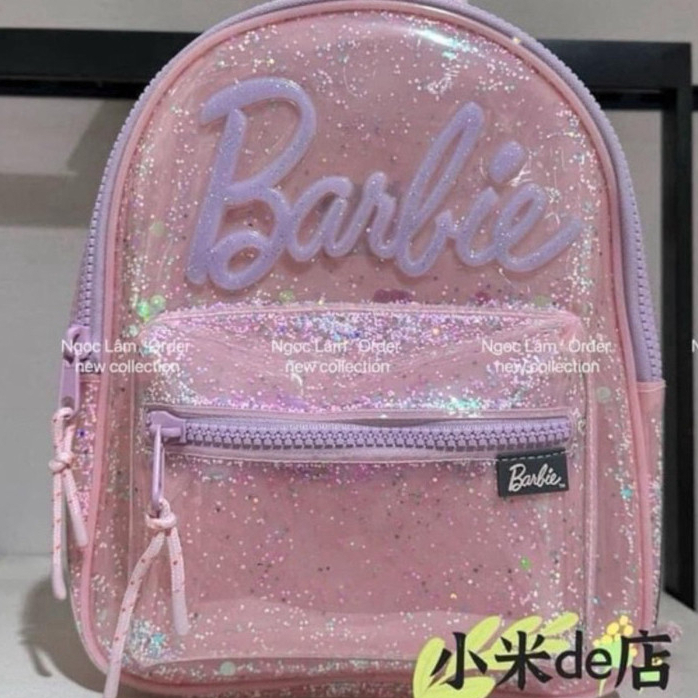 Balo ZR barbie nhũ bling bling cho bé gái tv