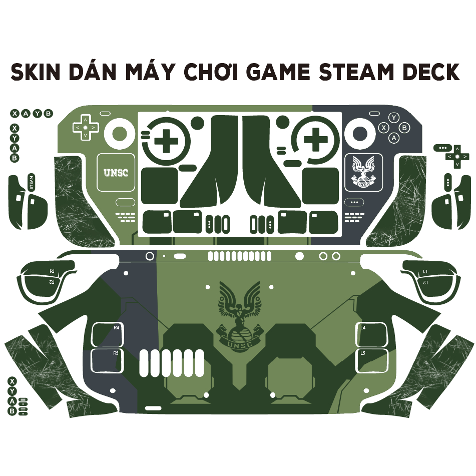 Skin dán Steam Deck mẫu UNSC Phoenix | Miếng dán Film 3M cho máy chơi game Steamdeck / SD LCD / OLED