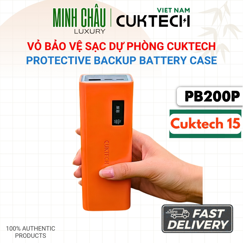 Vỏ Bảo Vệ Sạc Dự Phòng Cuktech 15 [PB200P] | Chống trầy xước | Thiết kế Siêu mỏng | Chất liệu nhựa i