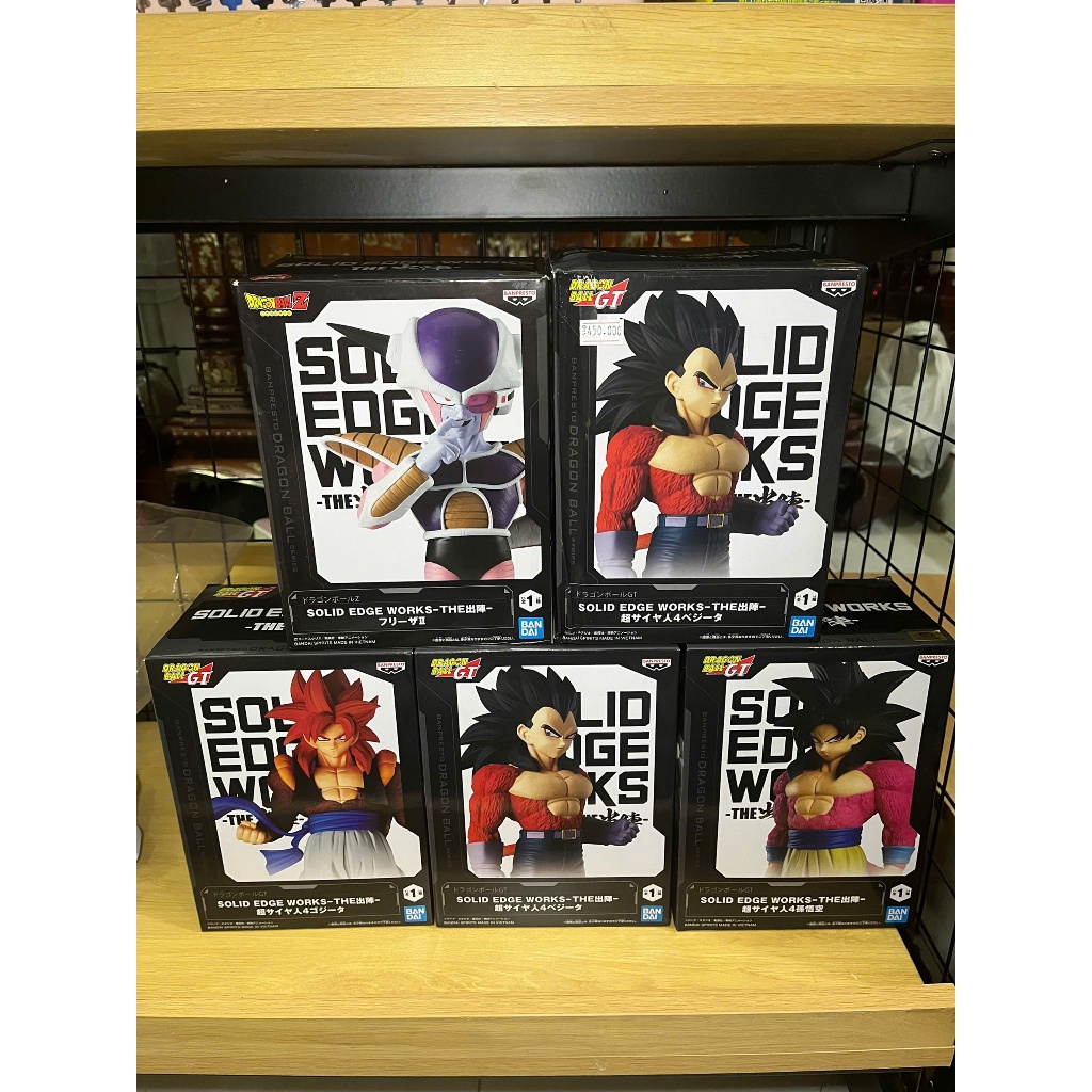 Figure Dragon Ball Solid Edge Works Vegeta SSJ4 Frieza SSJ4 Goku SSJ4 Gogeta Bandai