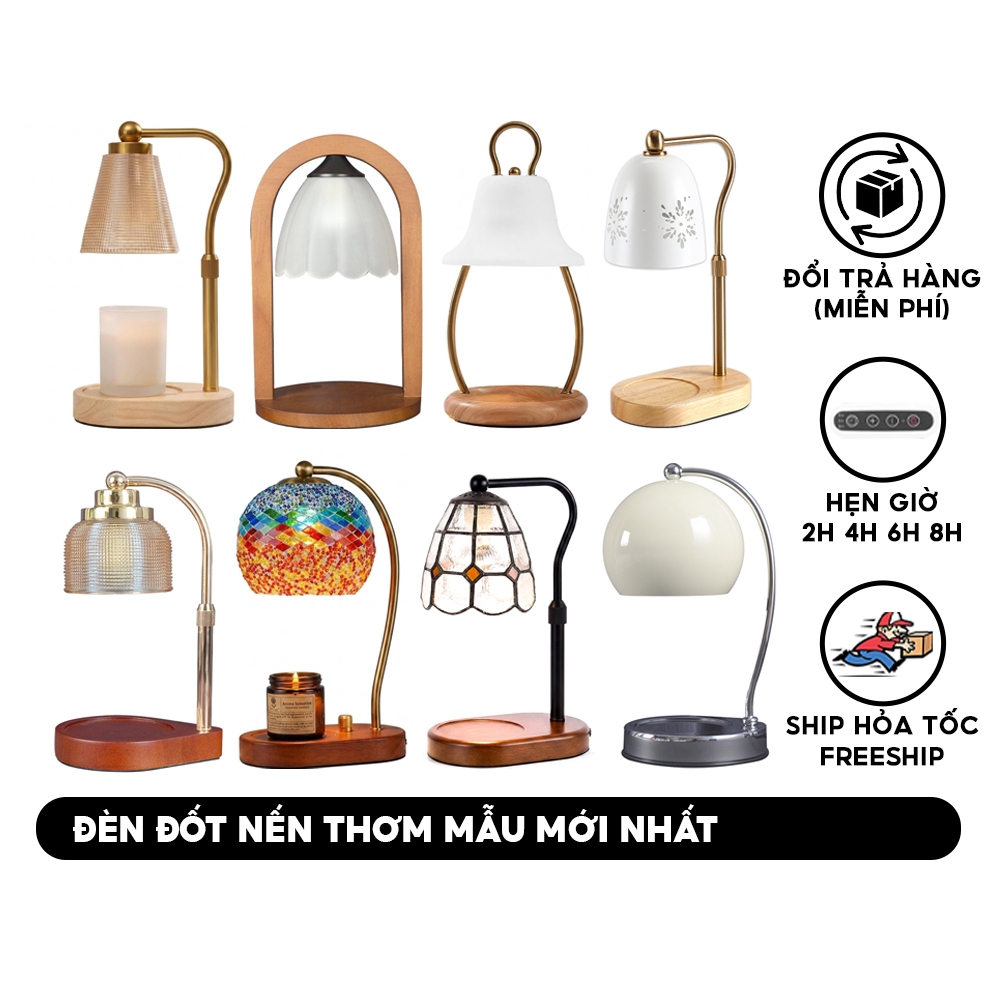 50+ Mẫu đèn đốt nến thơm có hẹn giờ bật tắt (2H 4H 8H) - chỉnh chiều cao và độ sáng - đã có bóng