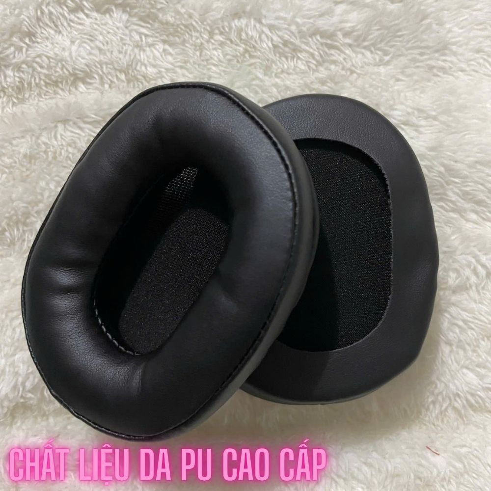 Mút Đệm Tai Nghe 7x9cm Da PU Cao Cấp Màu Đen Thay Thế Tai Nghe Chụp Tai Gaming Bluetooth Earpad Oval