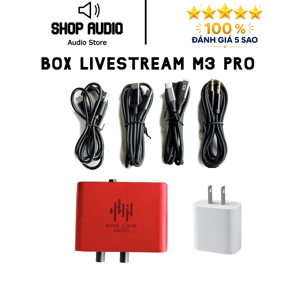 Box Livestream Stereo 24Bit M3 PRO Bản VESION 2 Mới Nhất 2026. Box Live M3 Pro Dễ Sử Dụng Âm Thanh H