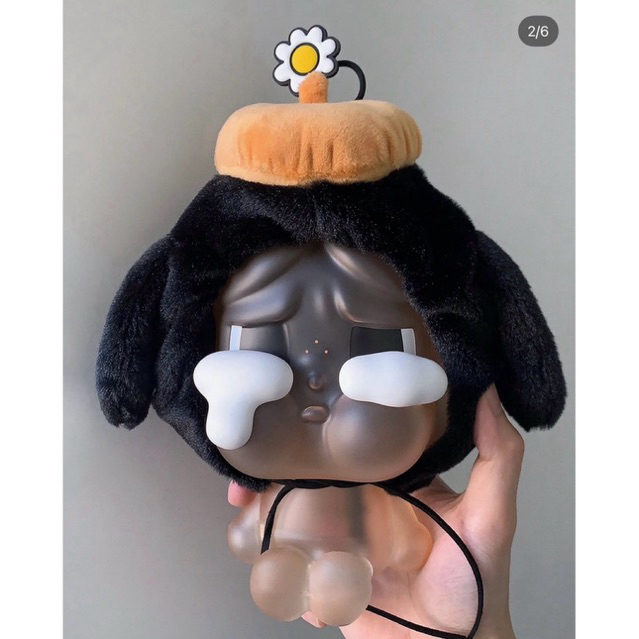 POPMART LY CRYBABY CRYING AGAIN THỎ ĐEN HOA ( CHÍNH HÃNG SẴN HN )