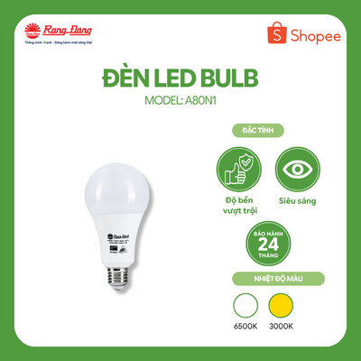 Bóng đèn LED BULB Tròn 12W/15W Rạng Đông