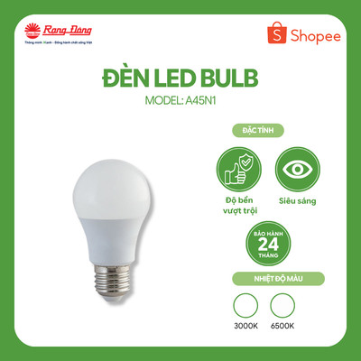 Bóng đèn LED BULB tròn 3W/5W/7W/9W Rạng Đông