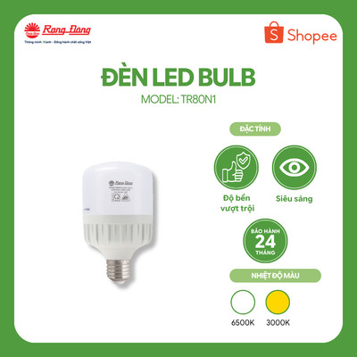 Bóng đèn LED BULB Trụ 20W Rạng Đông