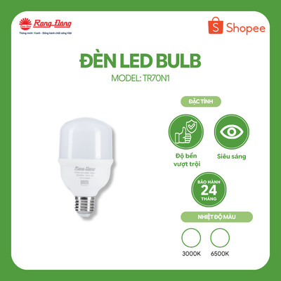Bóng đèn LED BULB Trụ 10W/12W/14W Rạng Đông