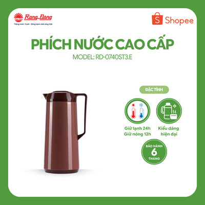 Phích Cafe 750 ml Vỏ Inox RẠNG ĐÔNG Model: RD 0740 ST3.E