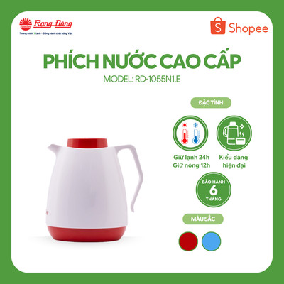 Phích Pha trà 1 Lít Vỏ nhựa ABS RẠNG ĐÔNG Model: RD 1055 N1.E