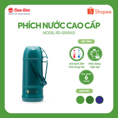 Phích Nước Nóng, giữ nhiệt 3.2 Lít Vỏ nhựa RẠNG ĐÔNG Model: RD 3245 N1.E