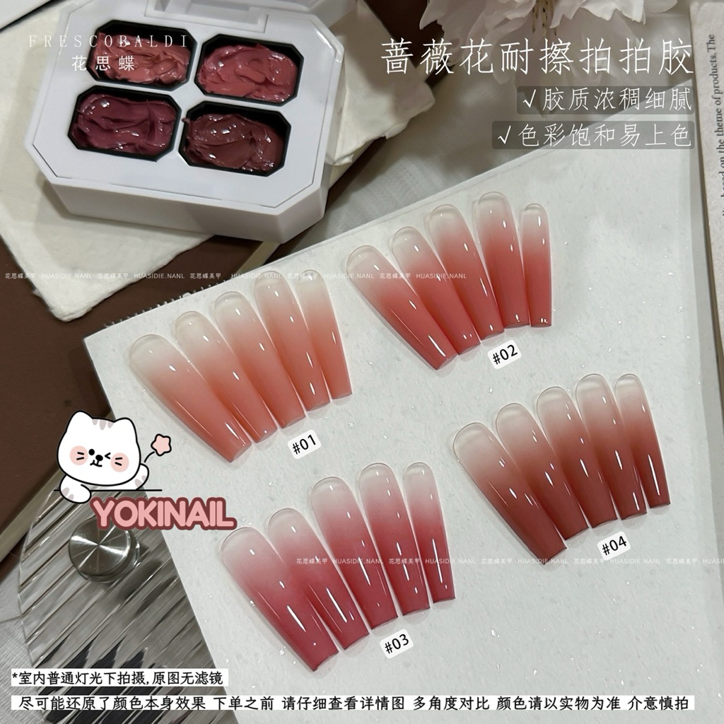 Set Gel ombre 4 màu tone hồng đào Frescobaldi-yokin