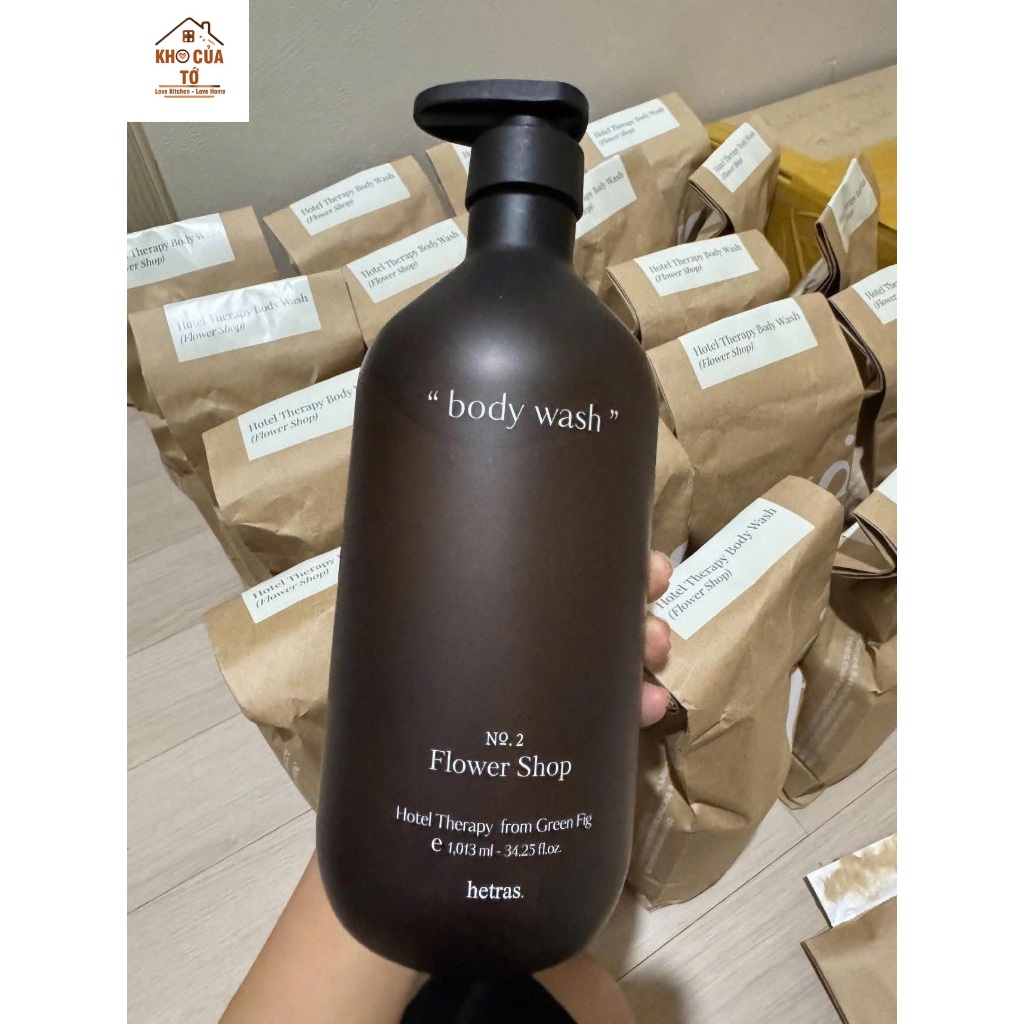 Sữa tắm Hetras. Hotel Therapy Body Wash - No.2 Flower Shop - No.7 Hotel Wood  1013ml, sữa tắm Hàn Qu