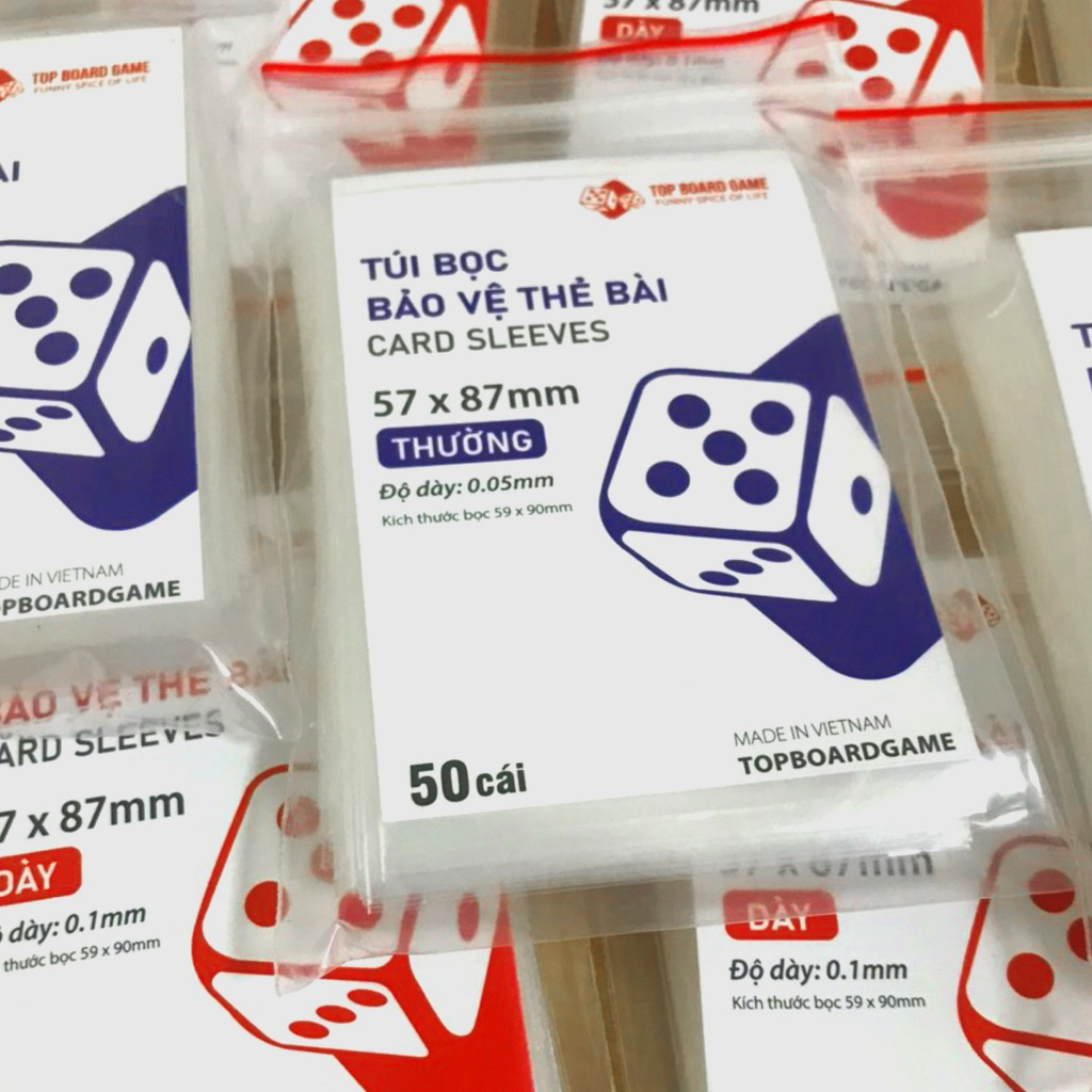 Túi bọc bảo vệ các thẻ bài Ma sói, Uno kích thước 5,7x8,7cm