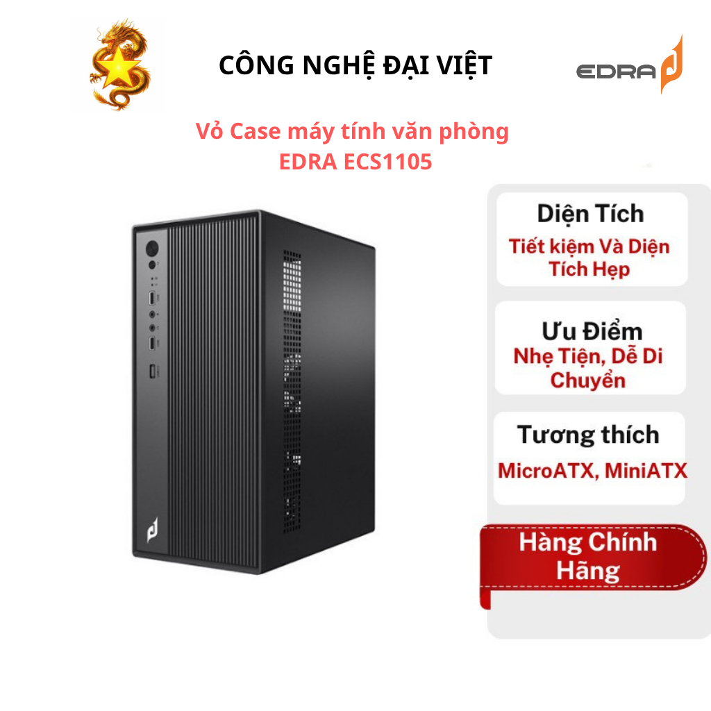 Vỏ Case máy tính văn phòng EDRA ECS1105 - Hàng chính hãng