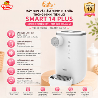 Máy đun và hâm nước pha sữa thông minh smart 14 plus FATZBABY FB3825CZ – giữ ấm 48H, lấy nước chính xác, làm mát nhanh