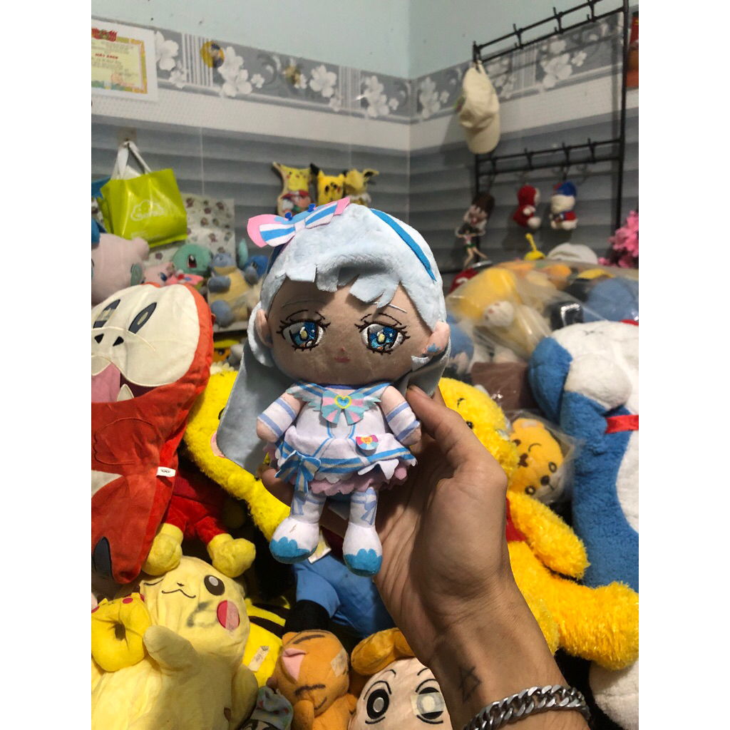 Gấu 2hand búp bê nhồi bông nhân vật Cure Nyammy từ bộ phim "Wonderful PreCure".