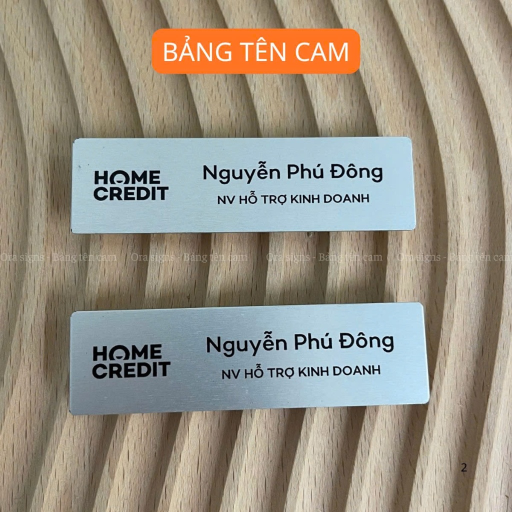 Bảng tên nhân viên Home Credit | Nhôm in UV không phủ bóng / nhôm in UV có  phủ bóng - in theo yêu c