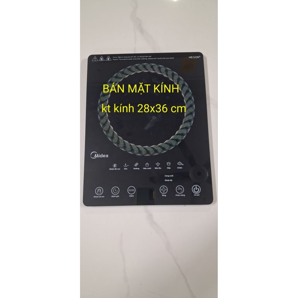 Mặt kính bếp từ Midea kt kính 28x36 cm