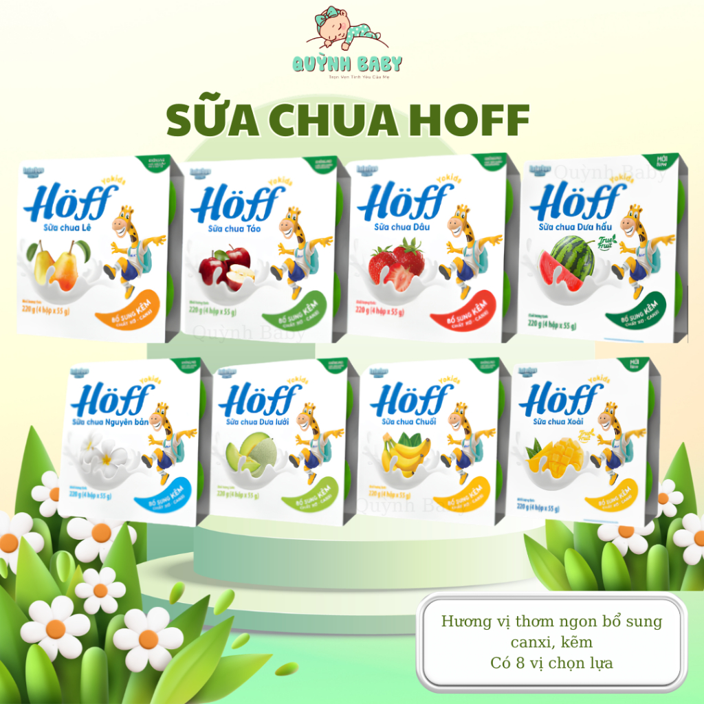 Sữa chua Trẻ em Hoff (lốc 4 hộp x 55g)
