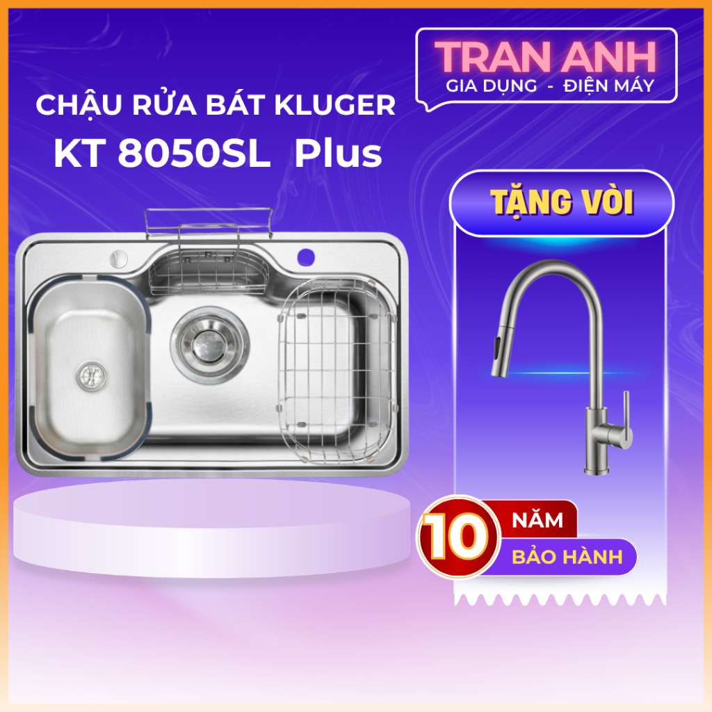 Chậu rửa bát Kluger KT8050SL Plus | Hàng chính hãng