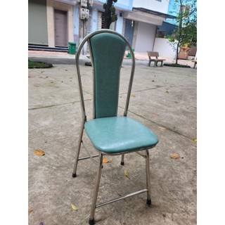 Ghế gấp Inox đệm da.