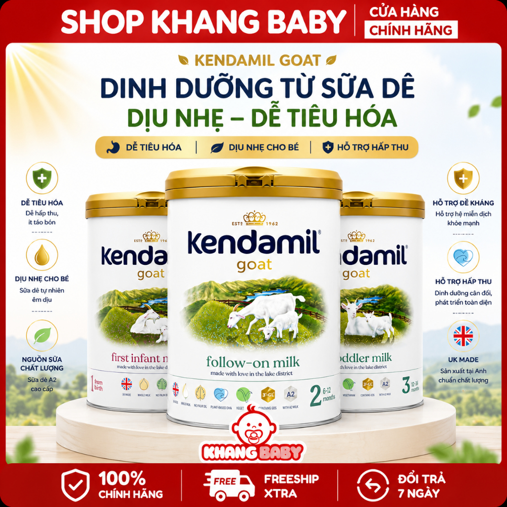 [ TẶNG QUÀ KENDAMIL ] Sữa dê Kendamil Goat Anh cao cấp 800g cho bé dễ hấp thu