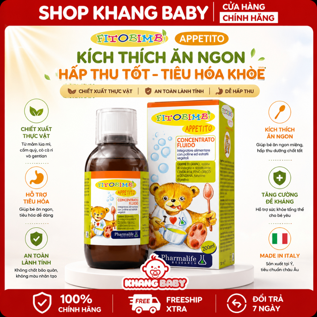 Siro ăn ngon Fitobimbi Appetito lọ 200ml - Shop Khang Baby