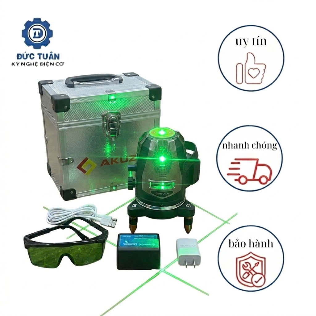 MÁY CÂN BẰNG LASER 5 TIA SÁNG CAO CẤP AKUZA - MÁY LASER CHÍNH HÃNG