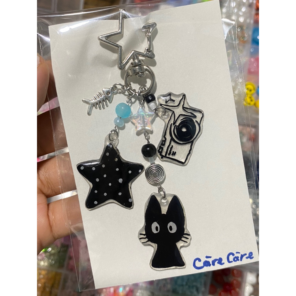 Móc khoá handmade mèo đen Jiji | Ghibli nhựa co nhiệt | Keychain | Quà tặng |